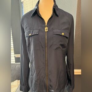 MICHAEL KORS Navy Bomber Jacket